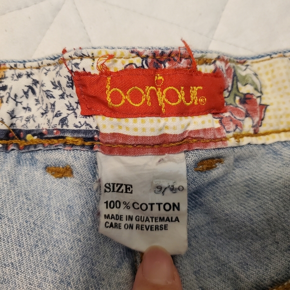 Bonjour Vintage quilt Patchwork high-rise Jeans! Size 9/10. - Picture 11 of 11